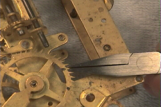 Clock Repair to escape wheel teeth