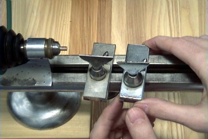 Examining the lathe tool rest