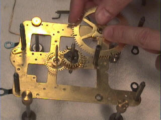 Assembling the clock movement