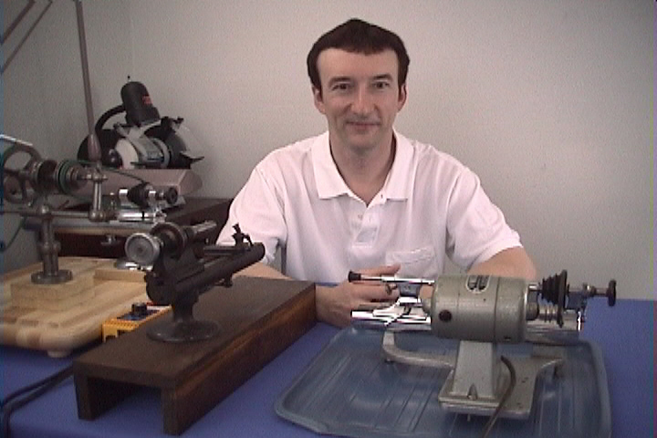 John Tope with Clock maker Lathe and Watch maker Lathe